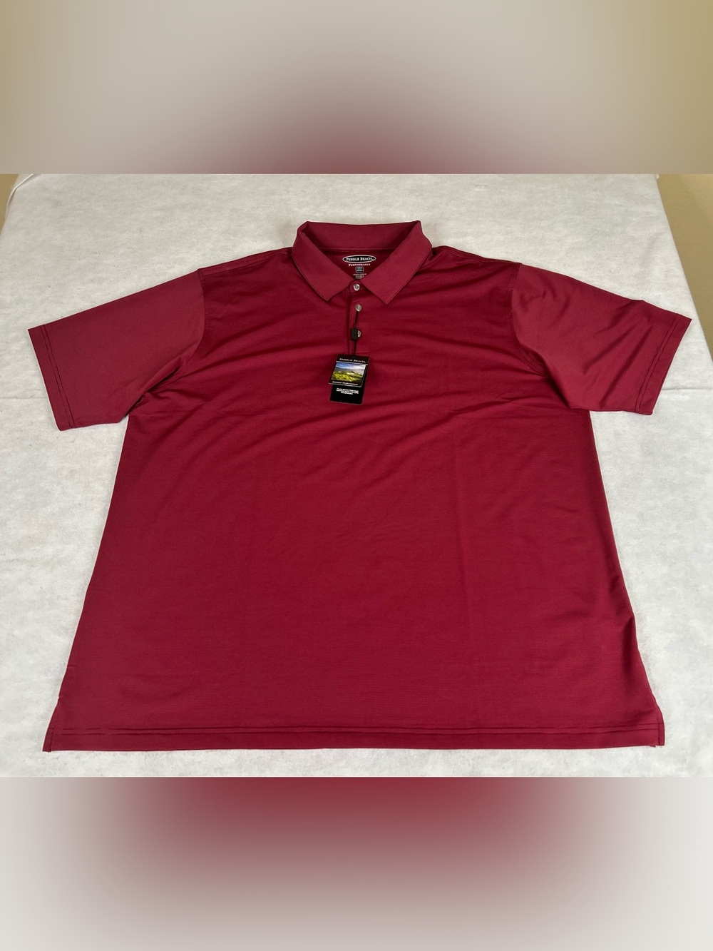 Pebble Beach Men’s Shirt 3XL Red Polo Performance Moisture Wicking -NWT